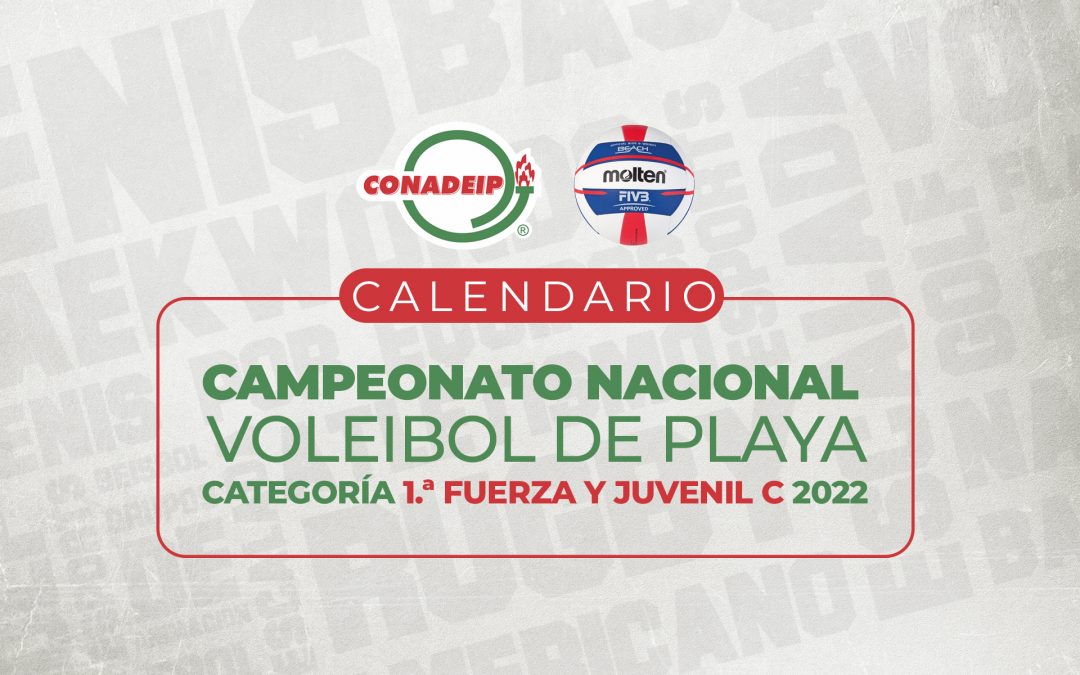 Calendario de juegos del Campeonato Nacional de Voleibol de Playa 2022