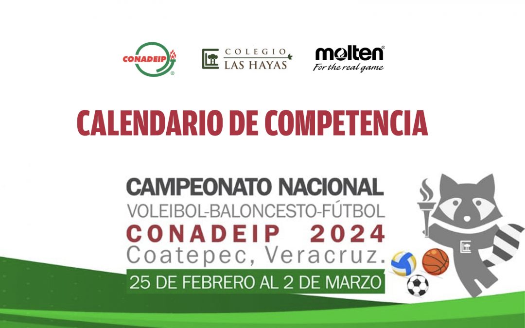 Calendario de competencia del Campeonato Nacional de fútbol soccer, basquetbol y voleibol de sala de la Categoría Juvenil A 2024
