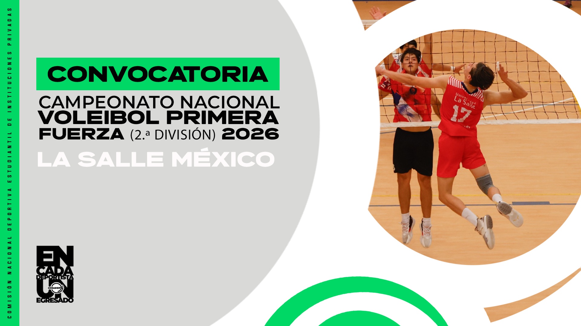 Banner CONADEIP convocatorias 2025-26 lasalle