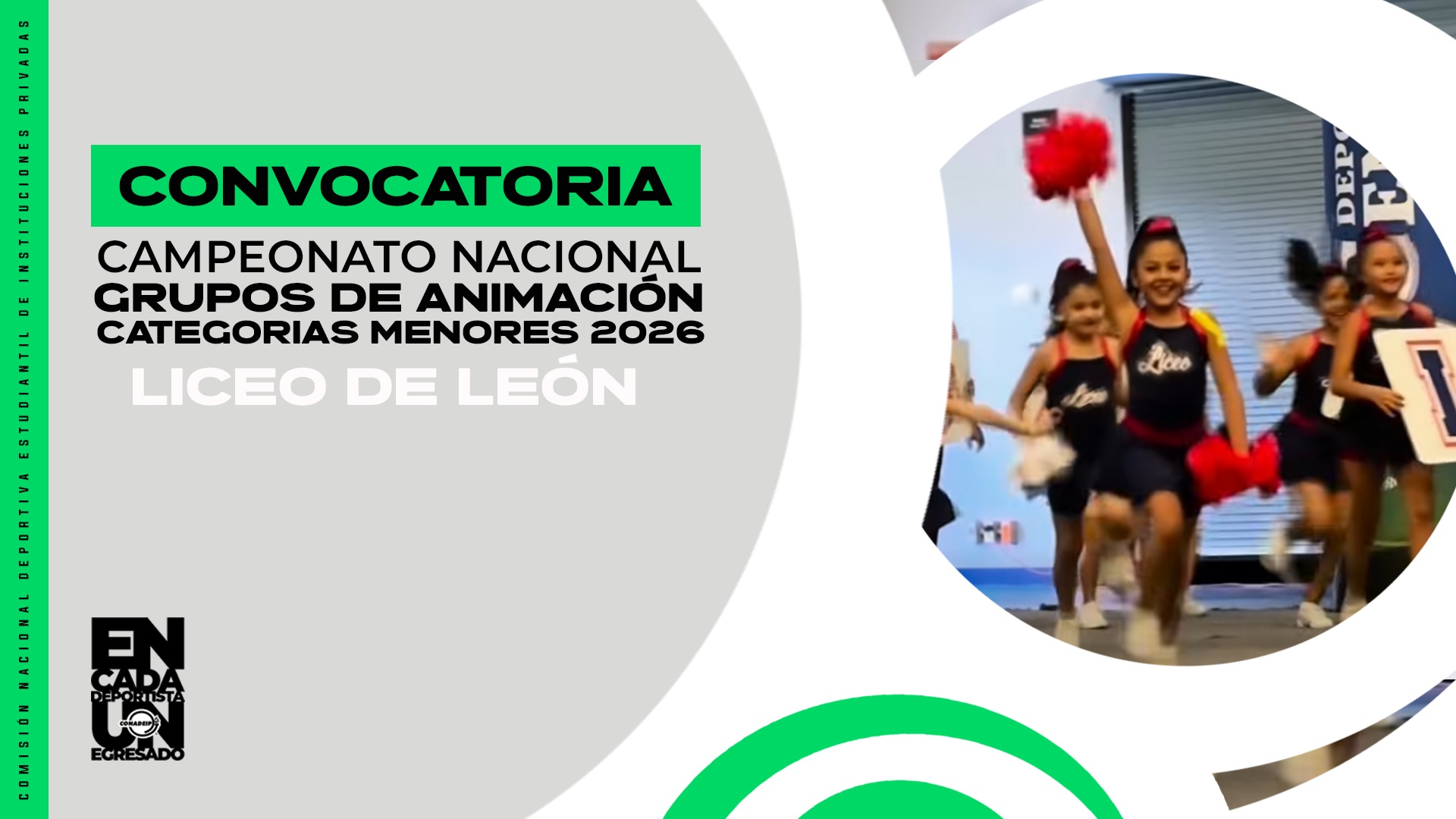 Banner CONADEIP convocatorias cheer menores