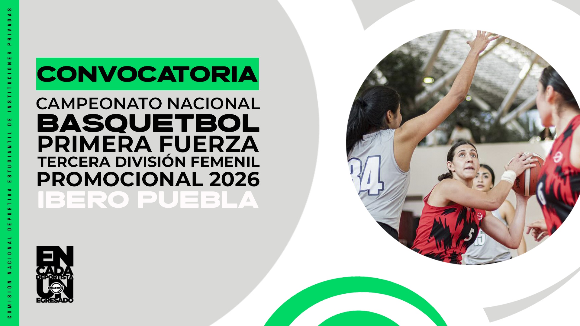 Banner CONADEIP convocatorias 2025-26 femneil basquet promo
